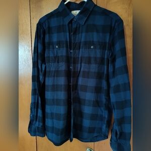 American Eagle Men's Flannel Blue/Black Size M